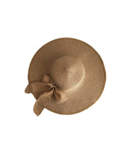 Solid Wide Brim Straw Hat Boho Valentine's Day Valentines