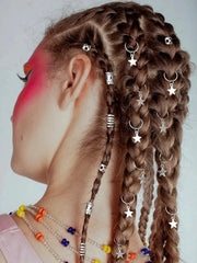 DAZY 35pcs/Set Silver Five-Pointed Star Design Hair Loops - www.thetreasurebox.me
