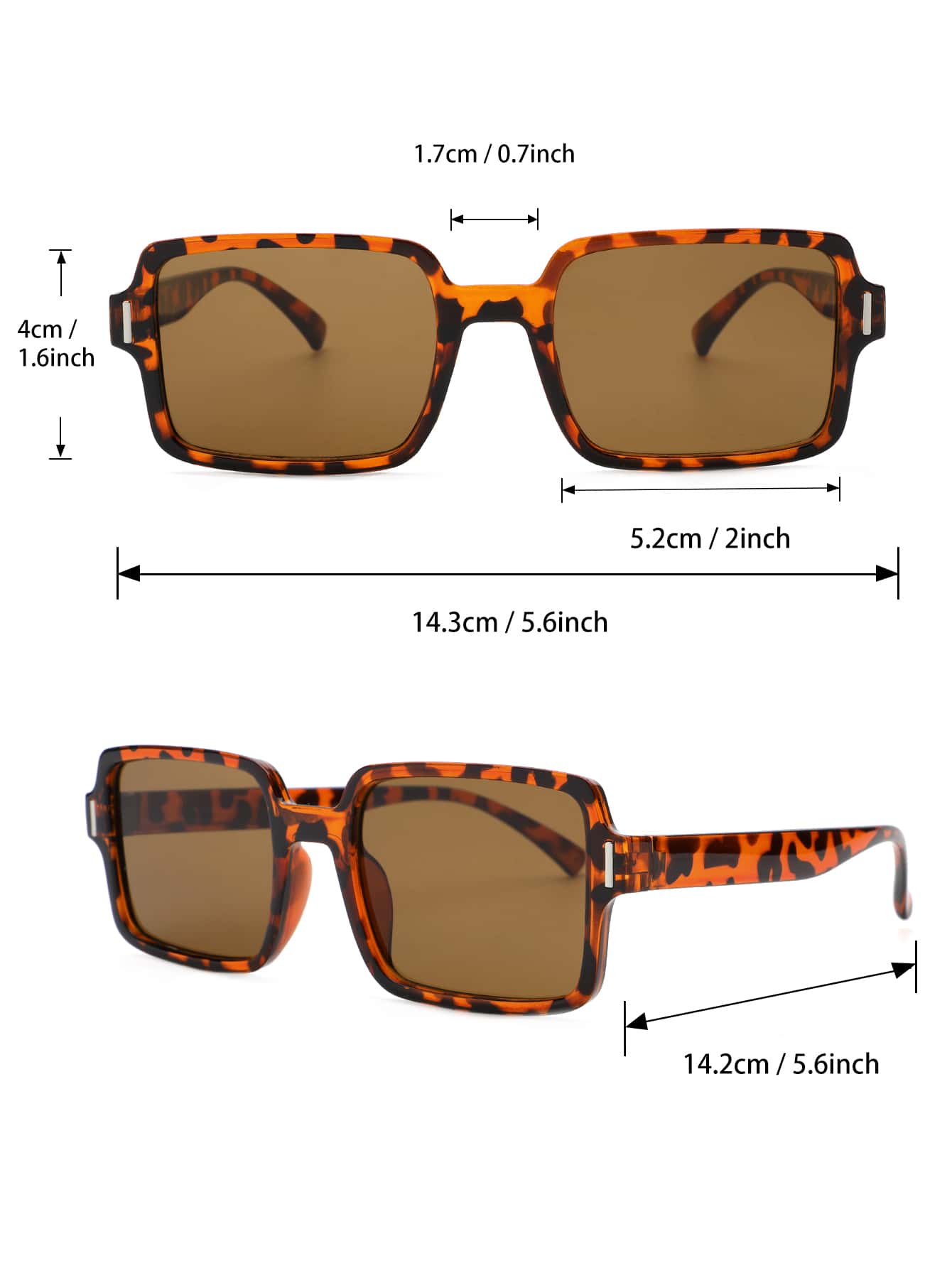 5Pair Set Leopard Print Decorative Glasses