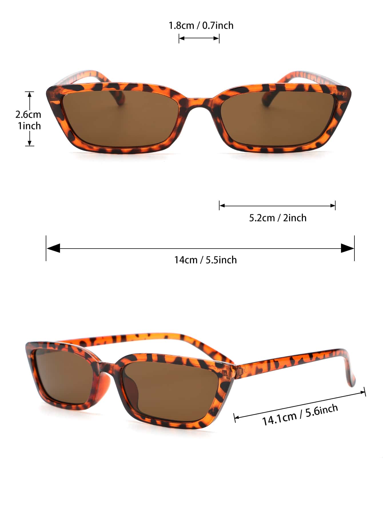 5Pair Set Leopard Print Decorative Glasses