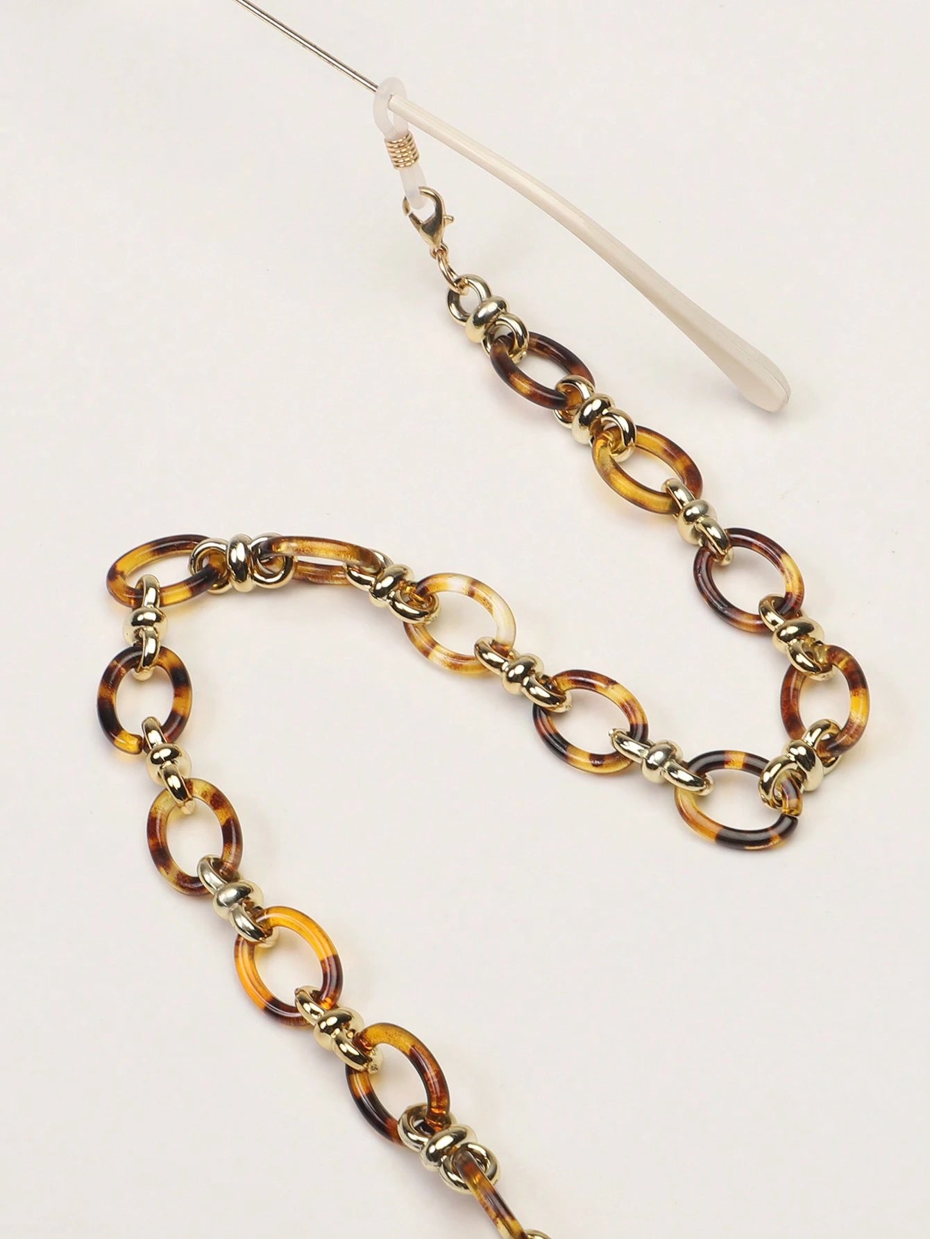 Leopard Print Black Acrylic Glasses Chain