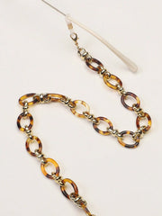Leopard Print Black Acrylic Glasses Chain
