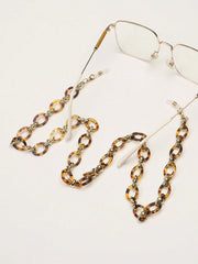 Leopard Print Black Acrylic Glasses Chain