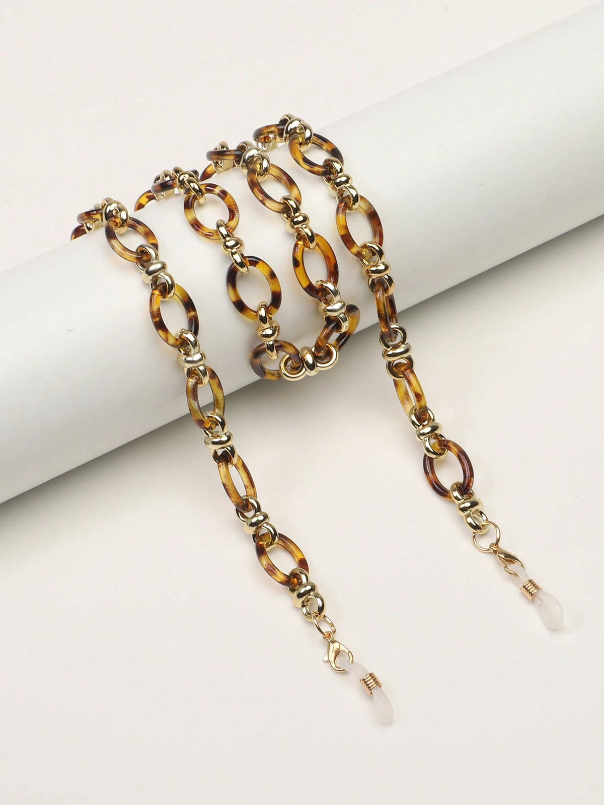 Leopard Print Black Acrylic Glasses Chain