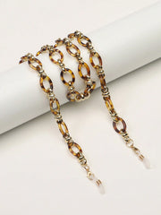 Leopard Print Black Acrylic Glasses Chain