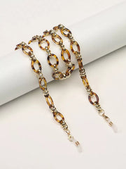 Leopard Print Black Acrylic Glasses Chain