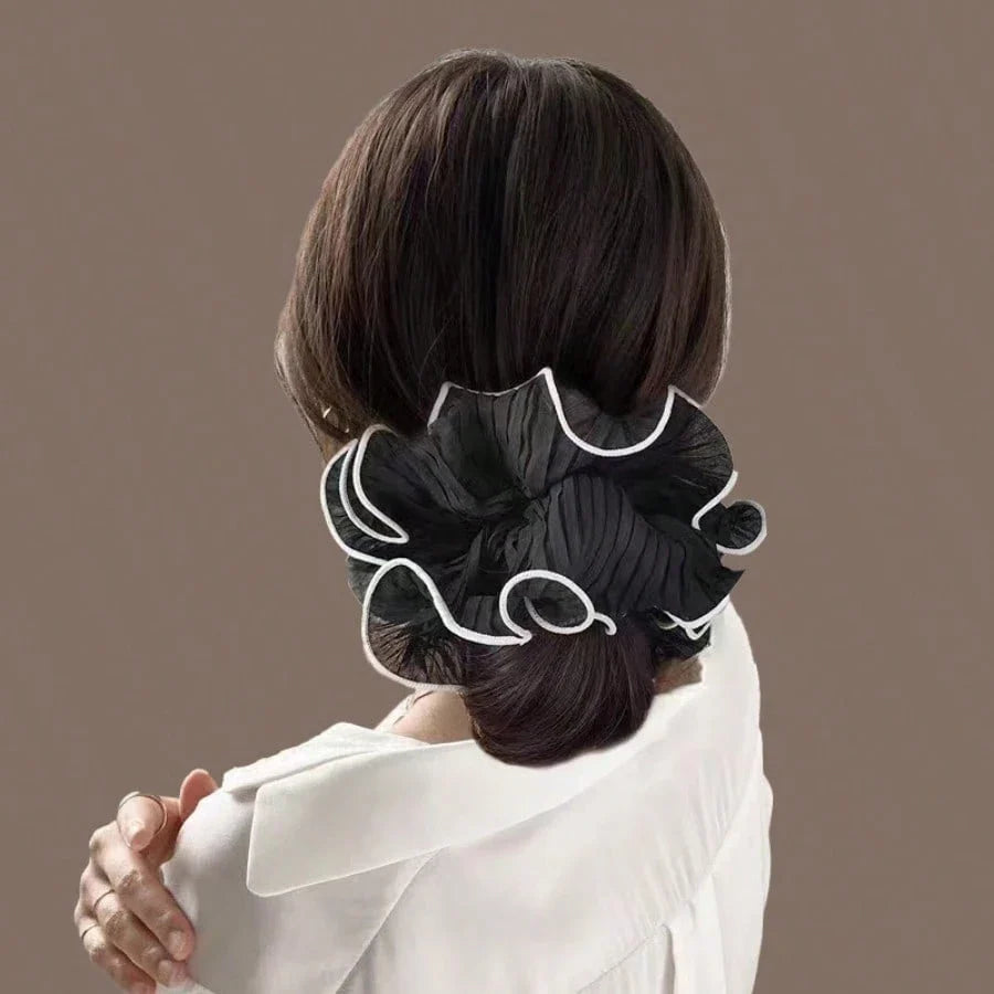 4pcs Fashionable  Korean Style Chiffon Lace Hair Tie