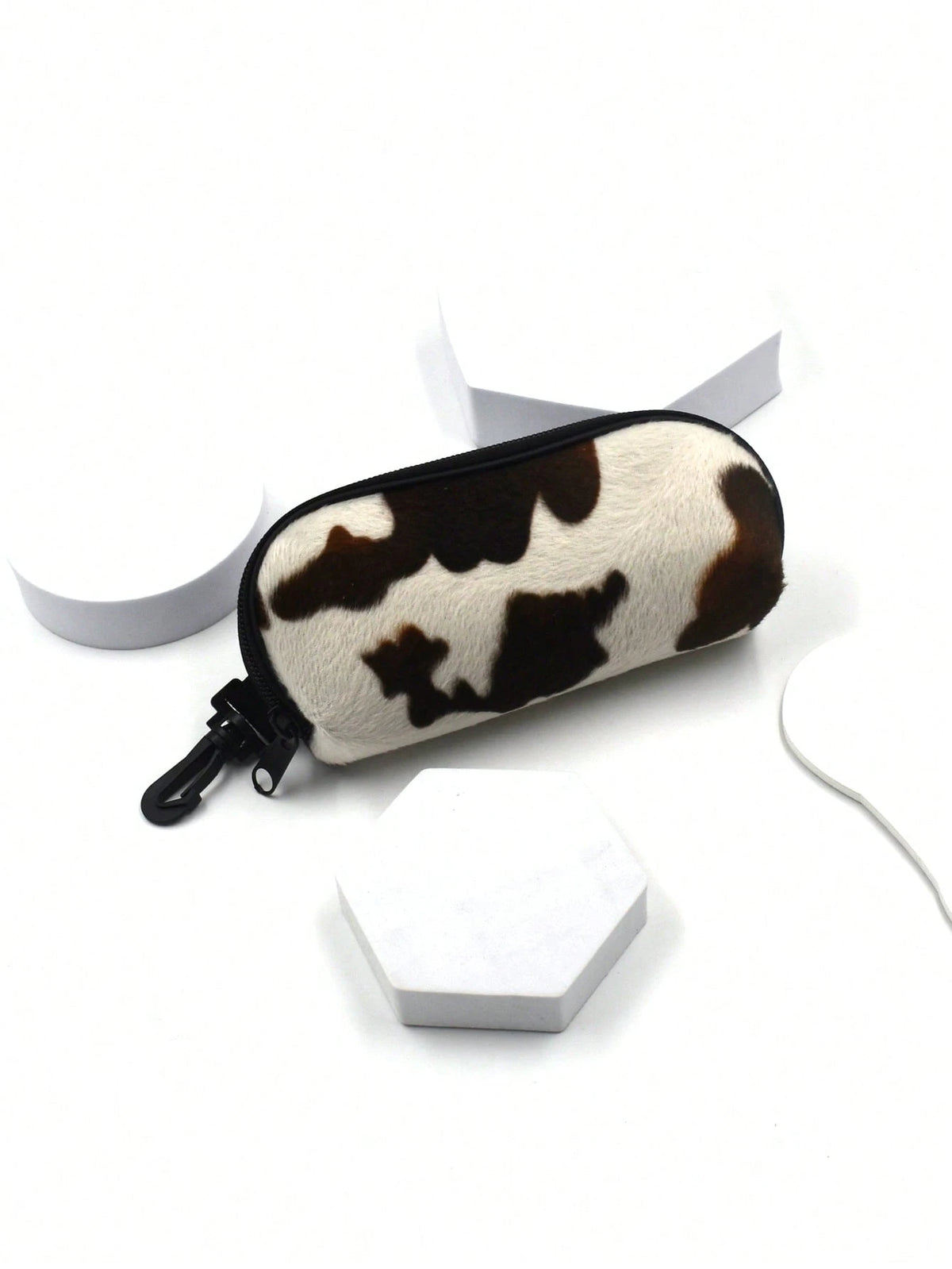 Soft Plush Cow Print Eyeglasses Cover