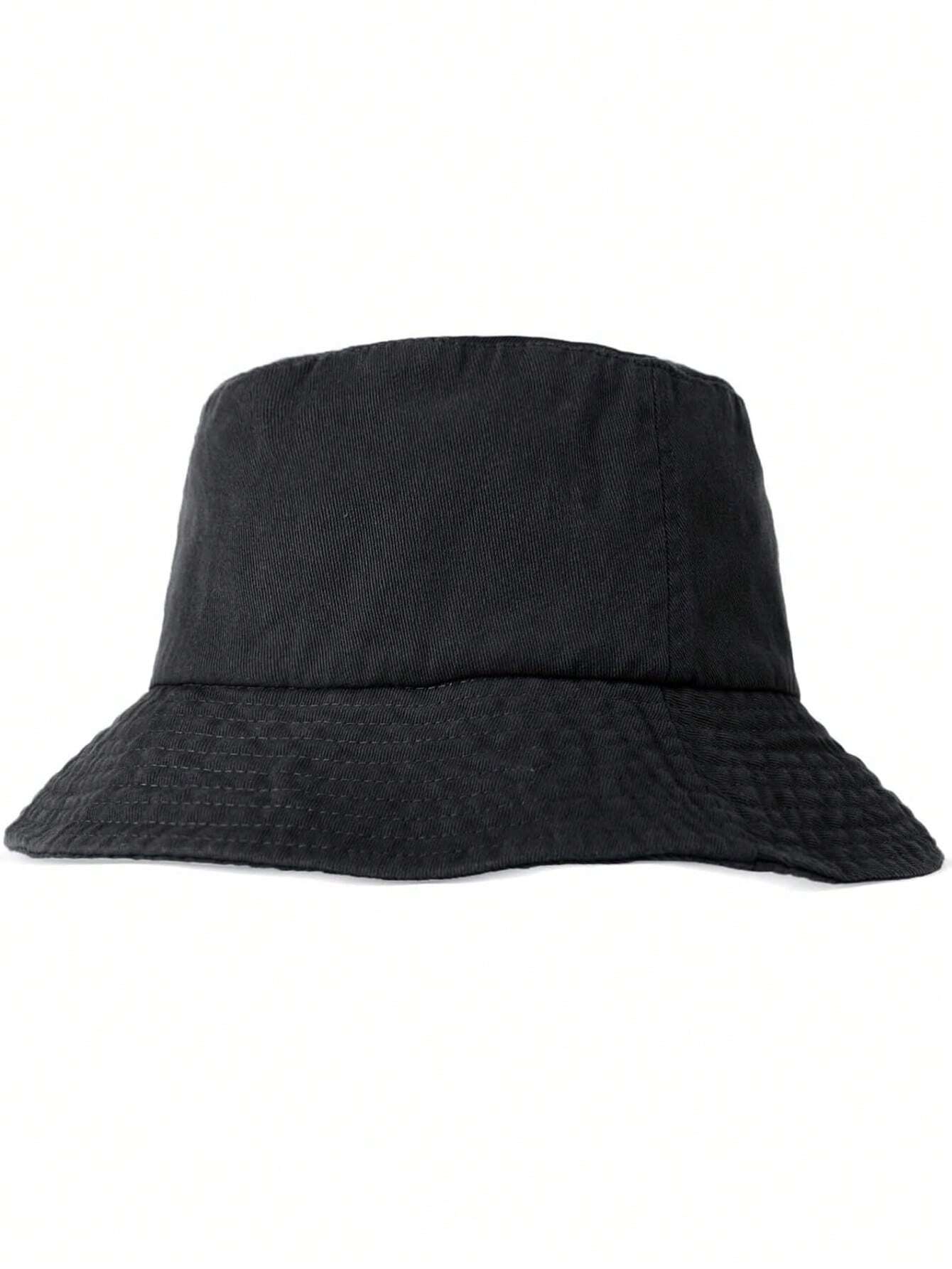 Unisex Packable Canvas Bucket Hat - Black