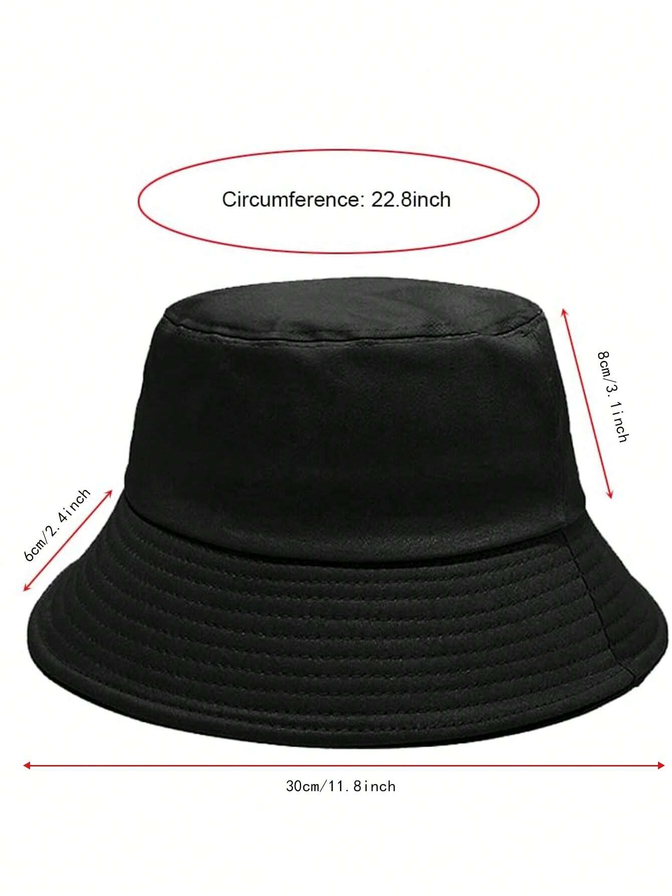 Unisex Packable Canvas Bucket Hat - Black