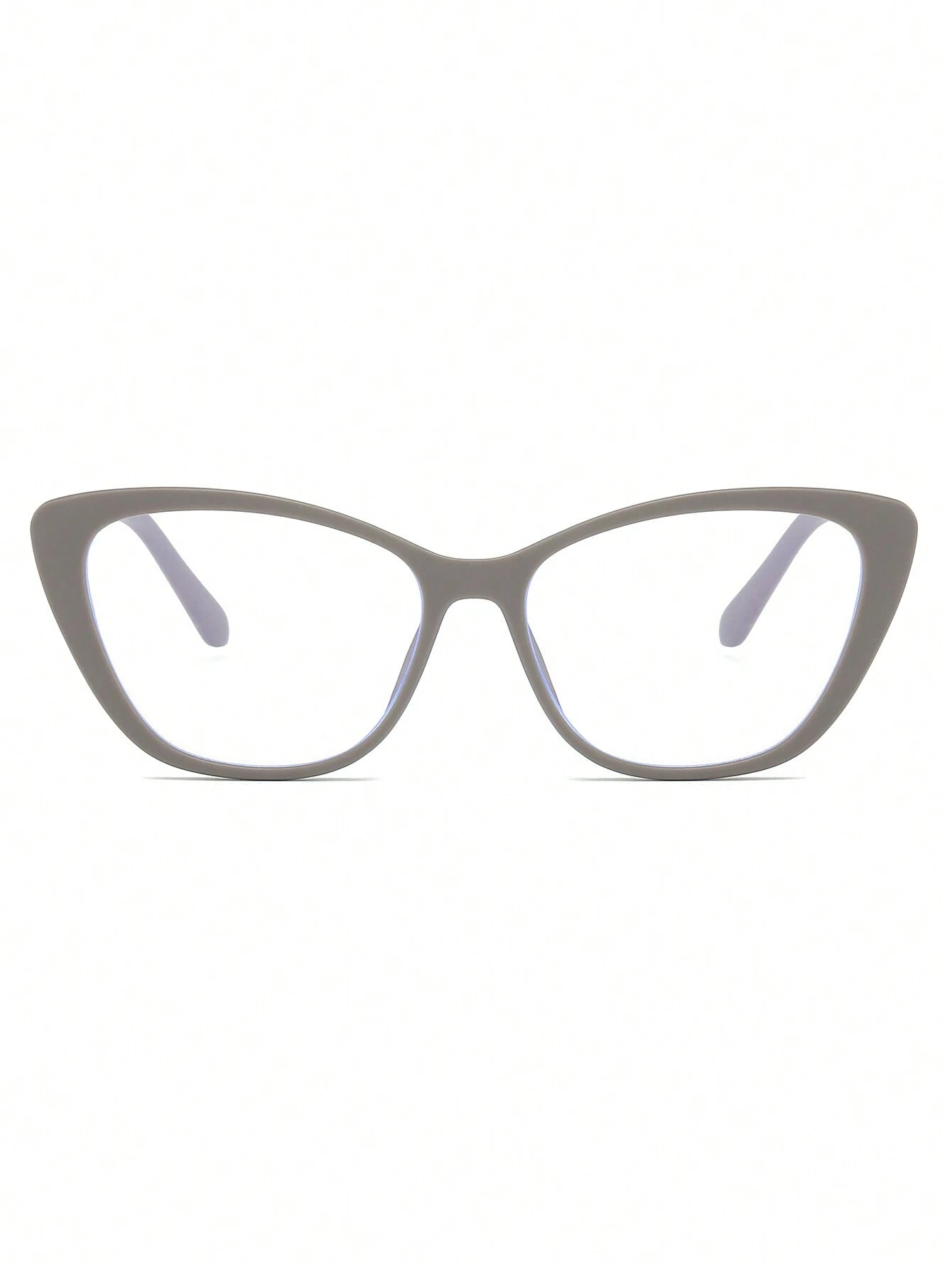Grey Cat Eye PC Frame Clear Glasses