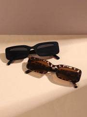 2pcs Y2K Square Cute Vintage Beach Fashion Eyeglasses