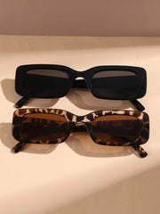 2pcs Y2K Square Cute Vintage Beach Fashion Eyeglasses