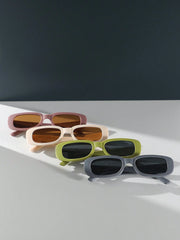 4-Pack Square Frame Dopamine Harajuku Sunglasses