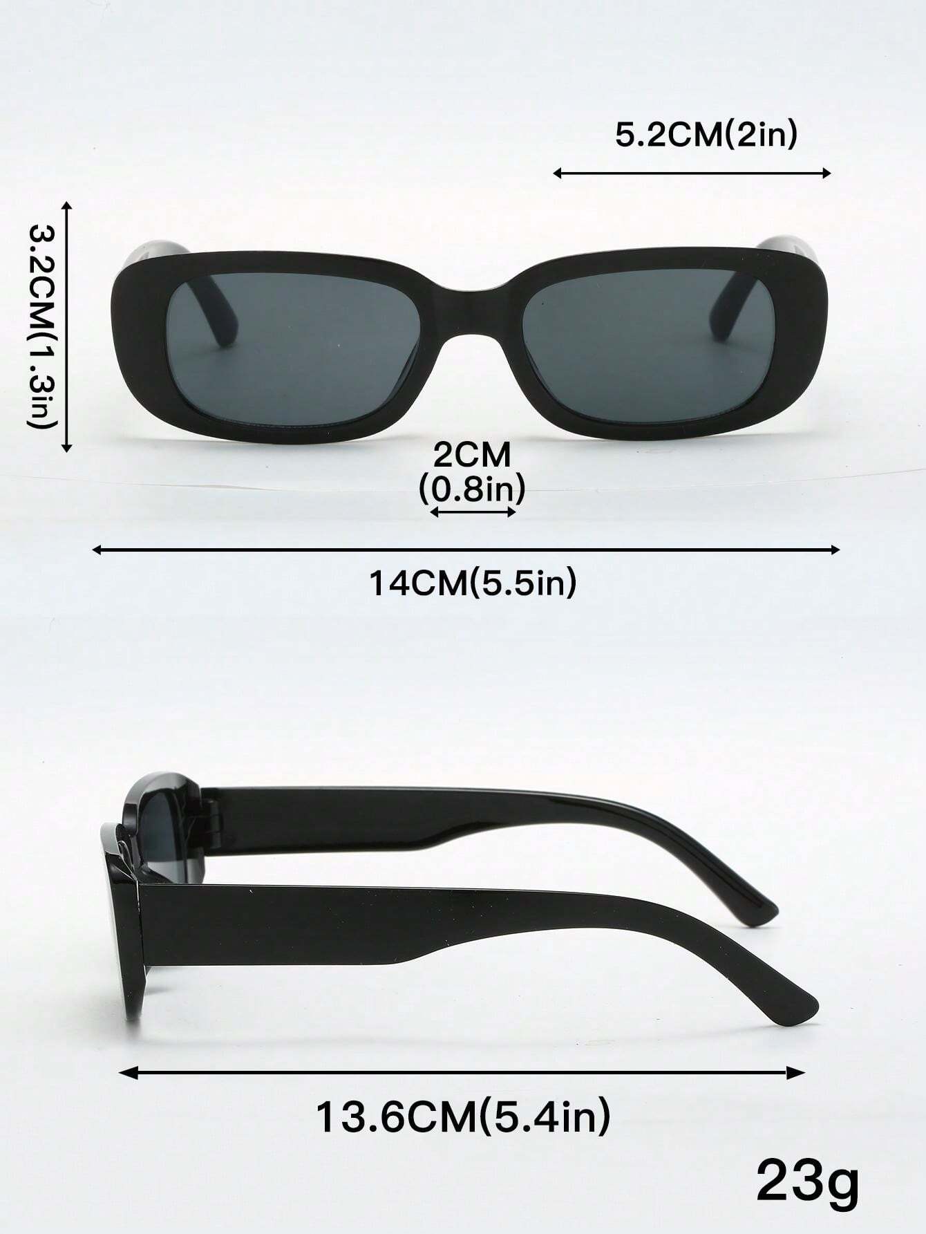 4-Pack Square Frame Dopamine Harajuku Sunglasses