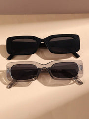 2pcs Y2K Style Square Frame Glasses