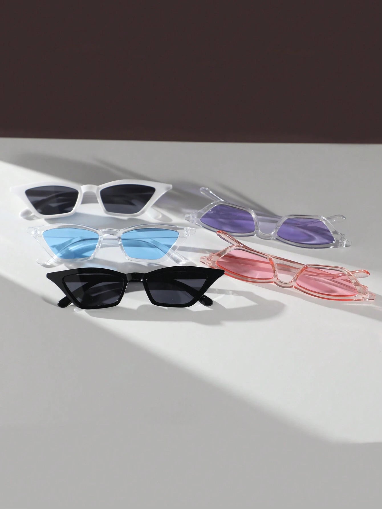 5 Pack Colorful Plastic Cat Eye Glasses