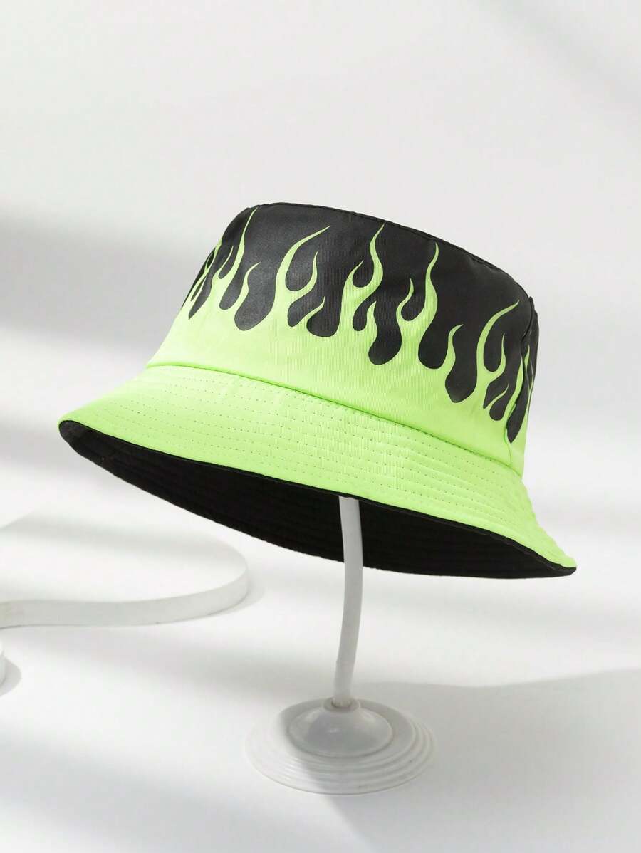 Reversible Flame Printed Personalized Bucket Hat