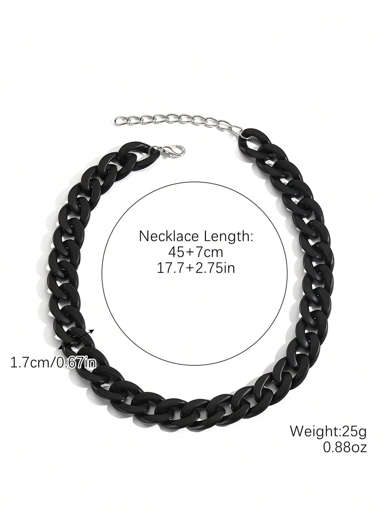 1pc Exaggerated Fashionable Hip Hop Style Acrylic Necklace