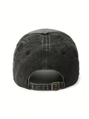 A Vintage Distressed Washed-Out Hole Casual Baseball Cap