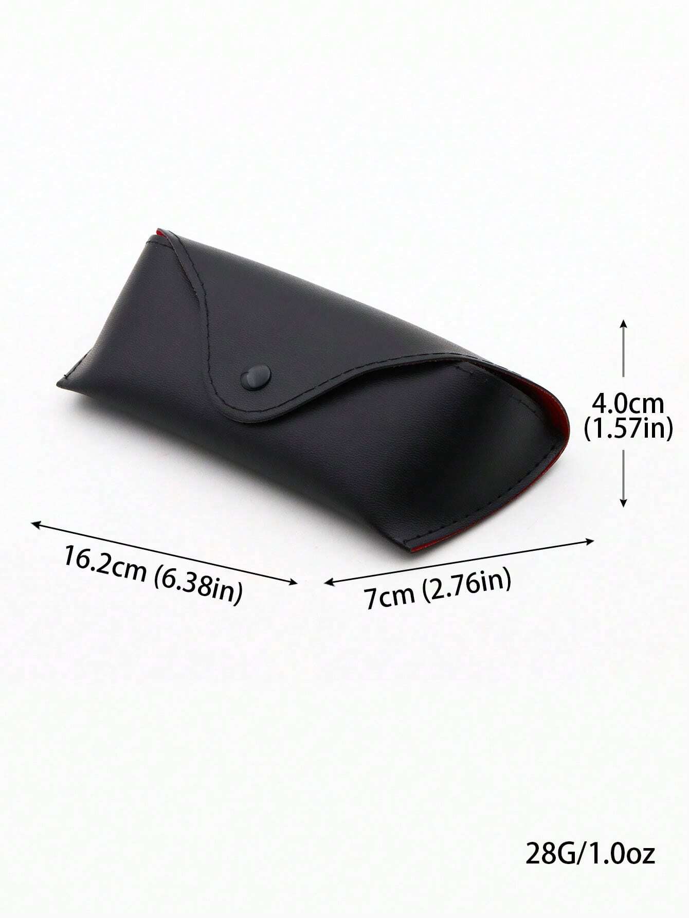 Black PU Leather Glasses Case