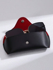 Black PU Leather Glasses Case