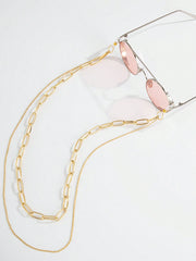 Simple Double-Layer Geometric Eyeglasses Chain