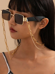Simple Double-Layer Geometric Eyeglasses Chain