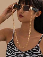 Simple Double-Layer Geometric Eyeglasses Chain