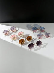 6pcs Set Elegant Ombre Color Fashion Glasses