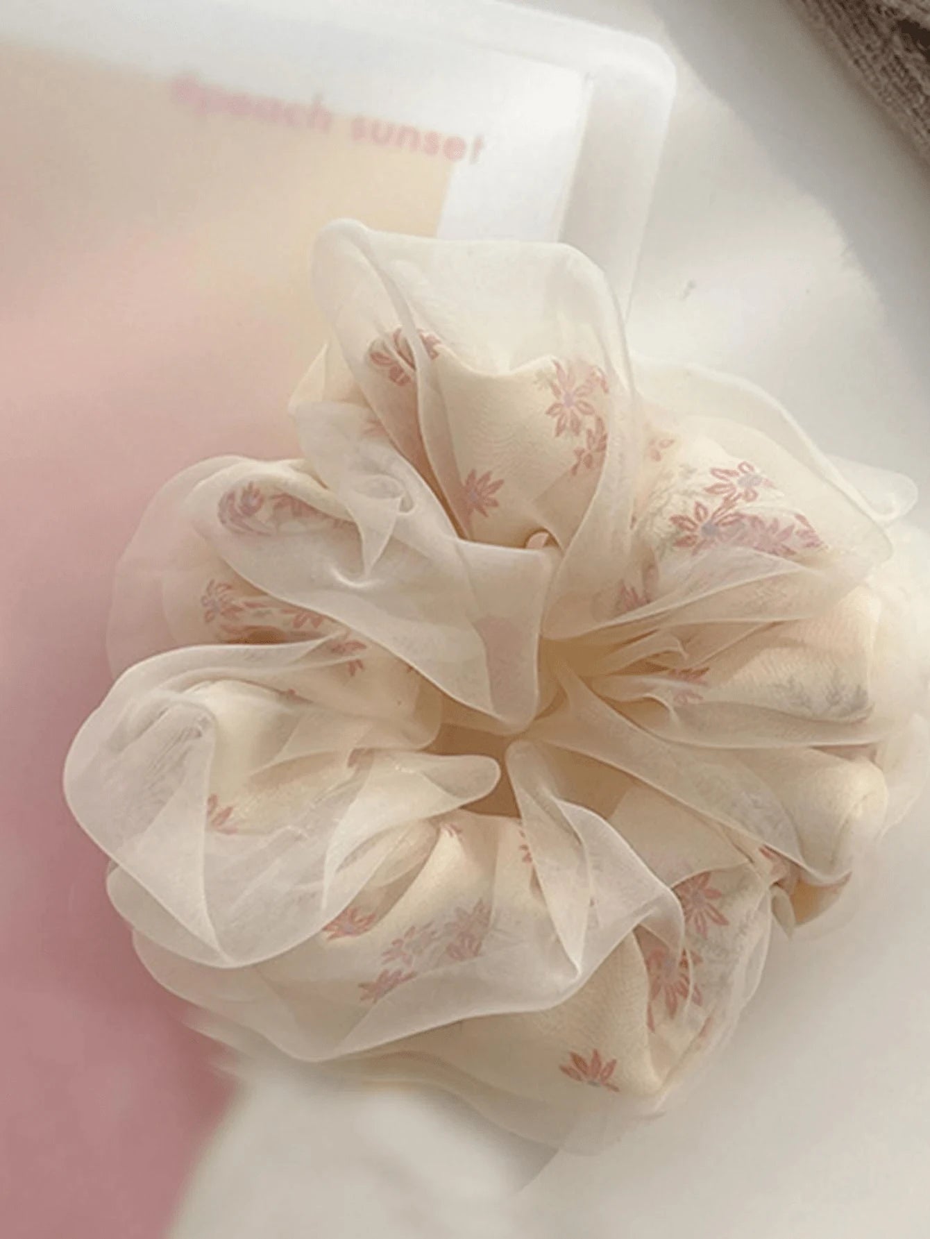 3Pcs Sweet Mesh Texture Bowknot Scrunchies