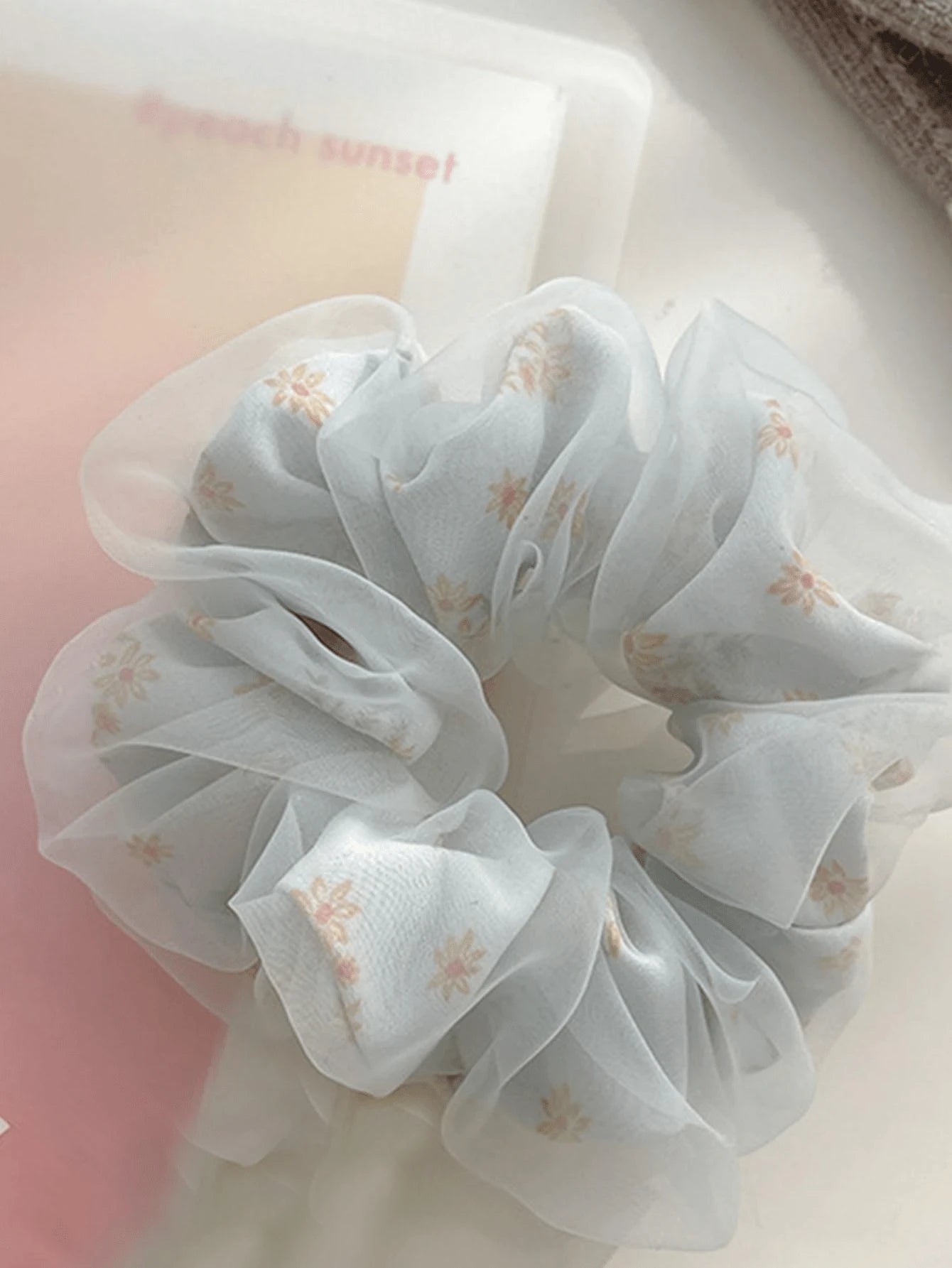 3Pcs Sweet Mesh Texture Bowknot Scrunchies