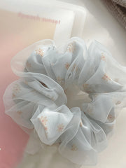 3Pcs Sweet Mesh Texture Bowknot Scrunchies