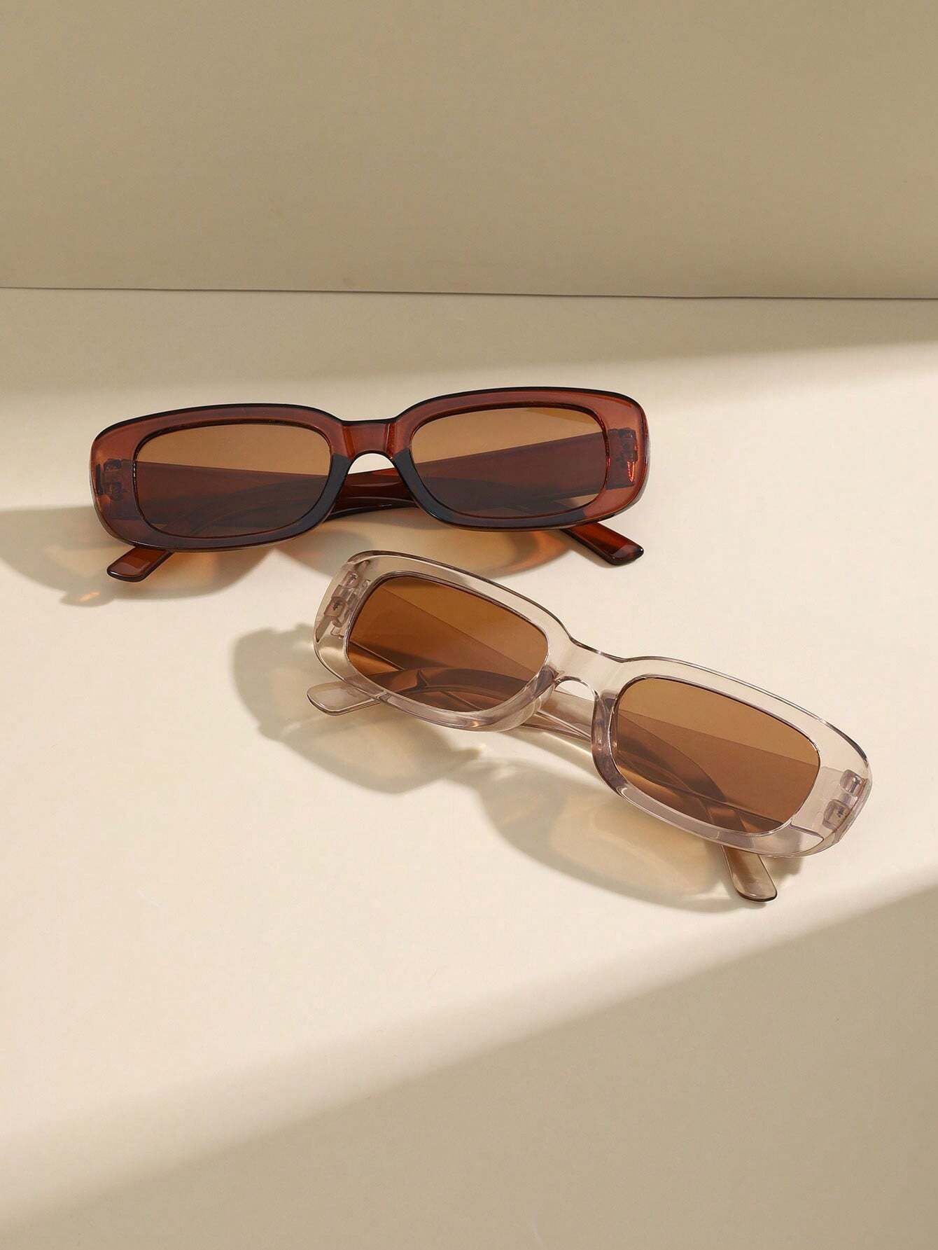 2pcs Personalized Luxury Shades Square Style Eyeglasses