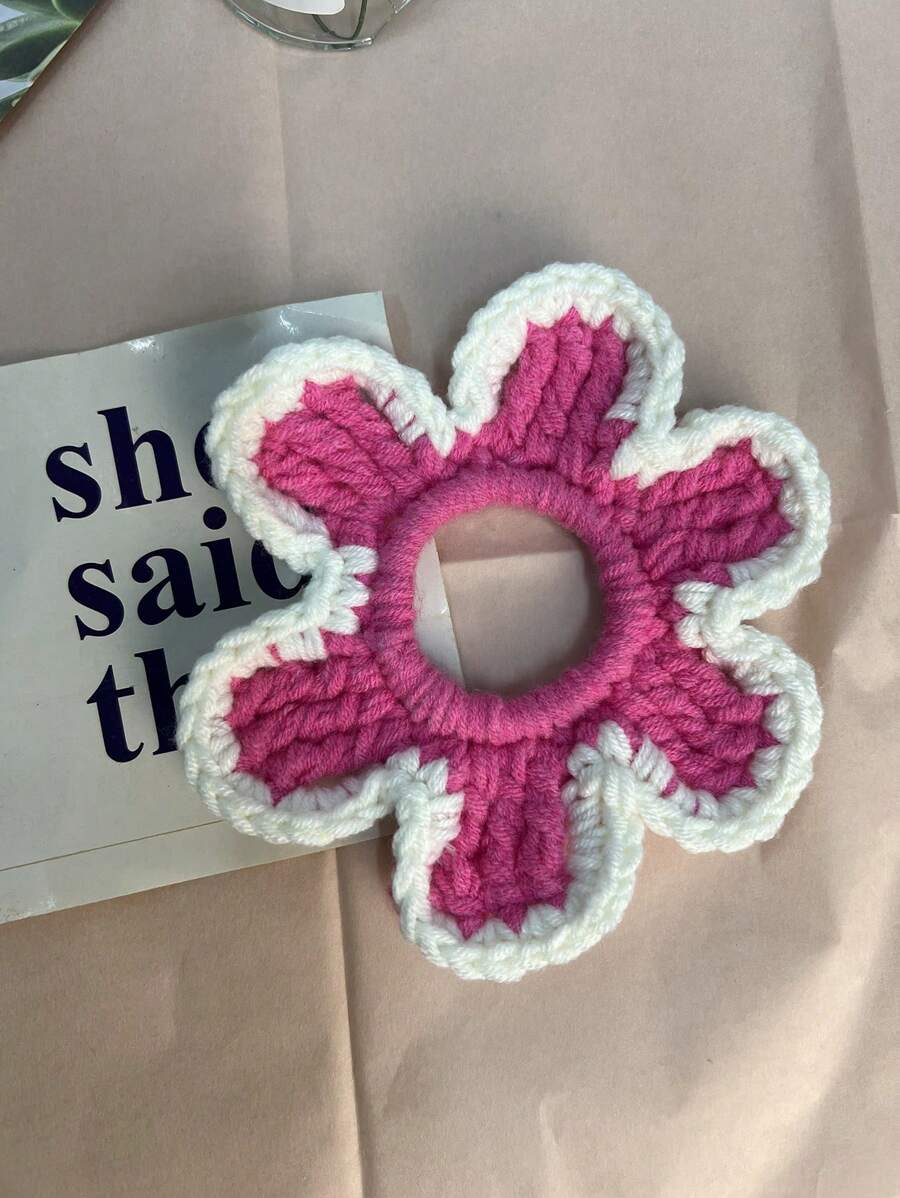 1pc Handmade Floral Scrunchie - www.thetreasurebox.me