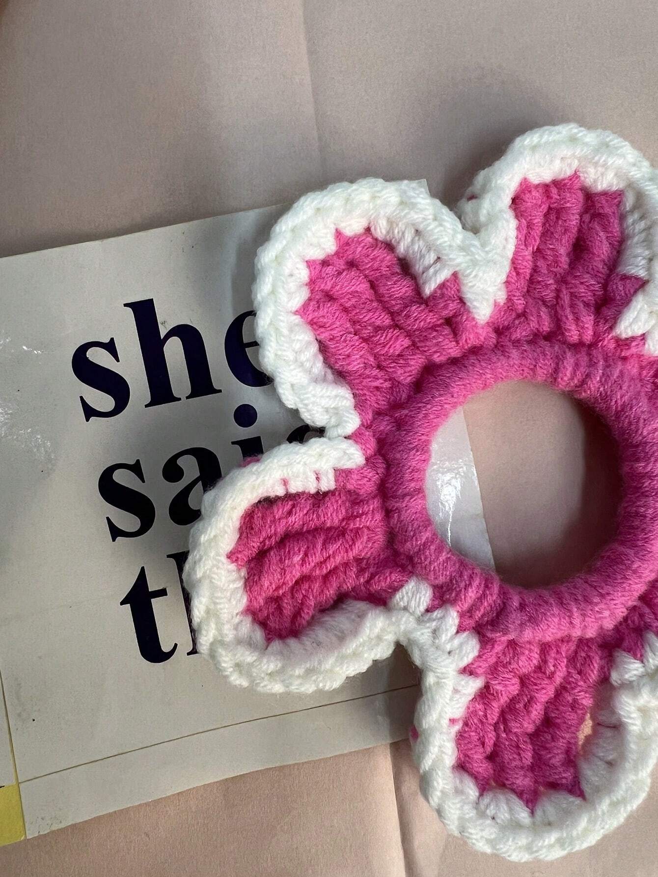 1pc Handmade Floral Scrunchie - www.thetreasurebox.me