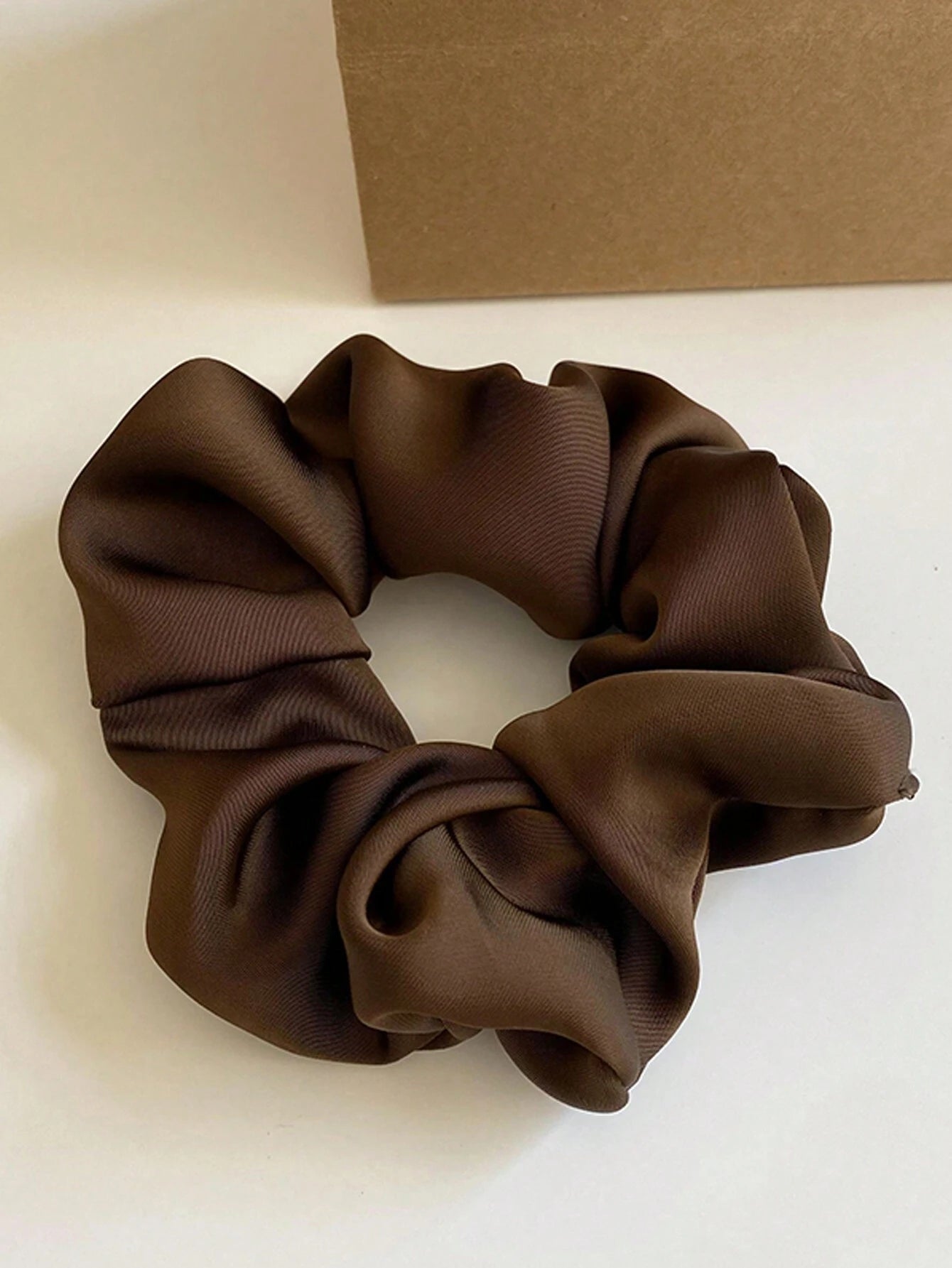 3pc Vintage French Silk Satin Scrunchies Elegant Hair Ties