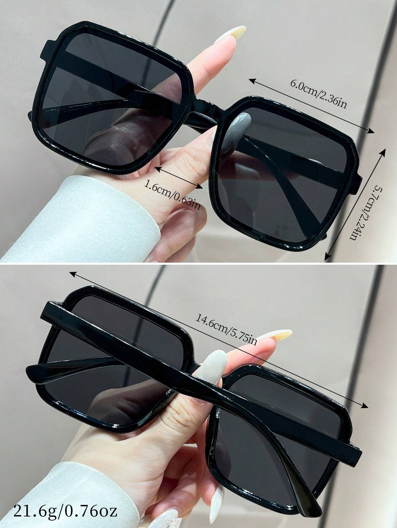 4Pack Y2K Square Frame Sunglasses