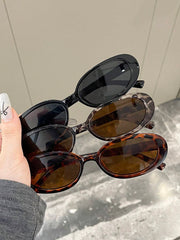 3pc Oval Frame Sunglasses Set Classic Style