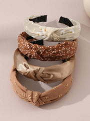 4Pcs Daisy Floral Print Headband Set