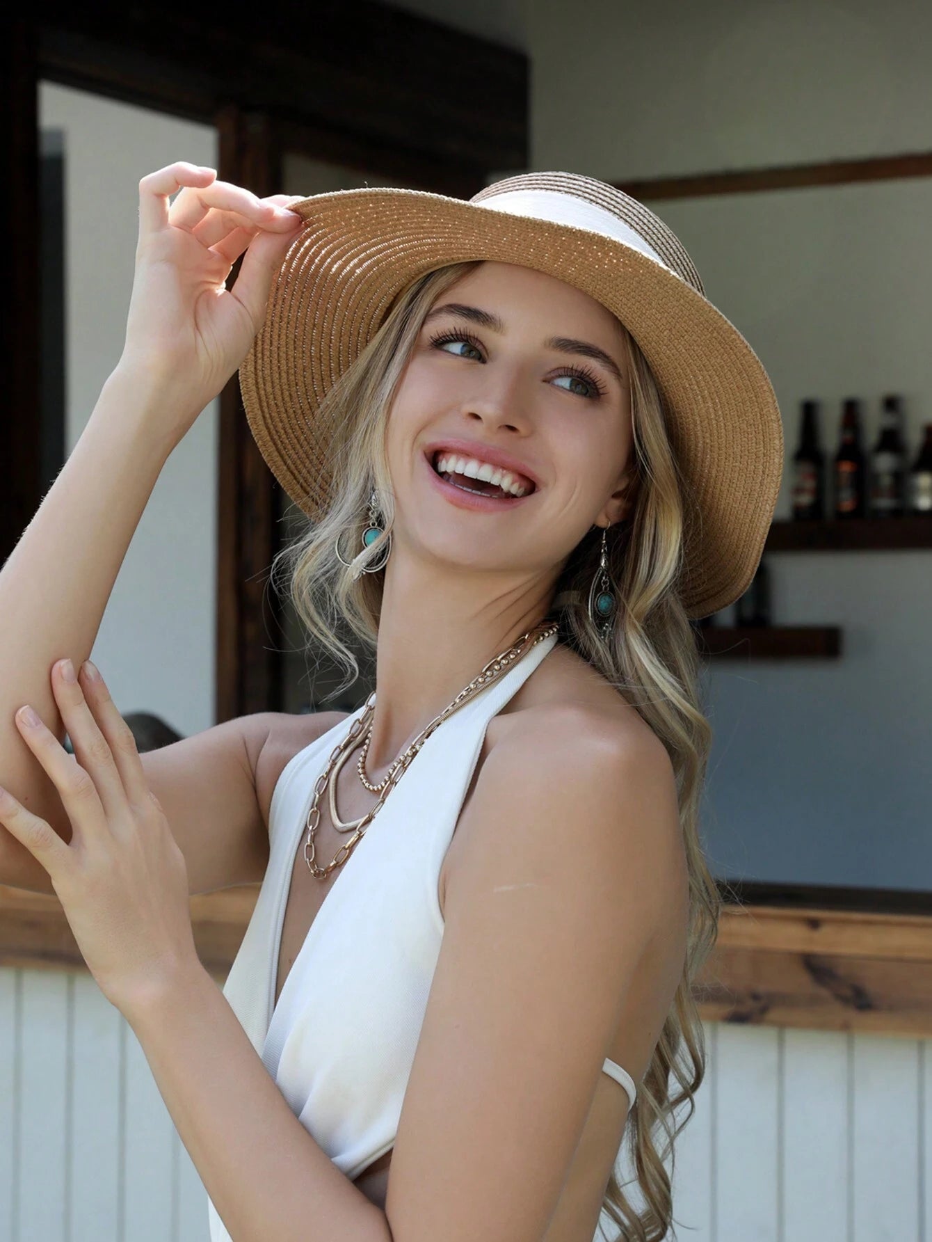 Wide Brim Sun Straw Foldable Roll Hat