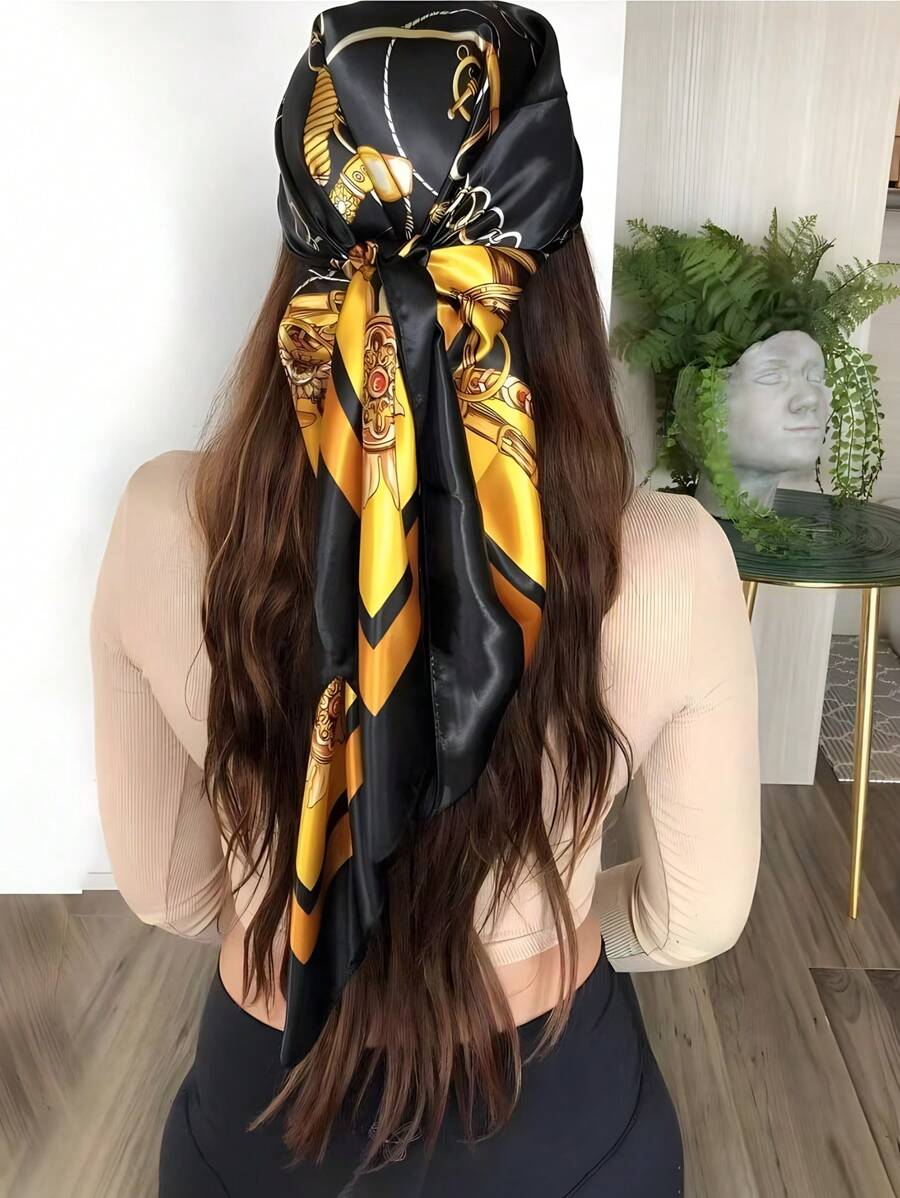 1pc Printed Multifunctional Scarf Square Bandana