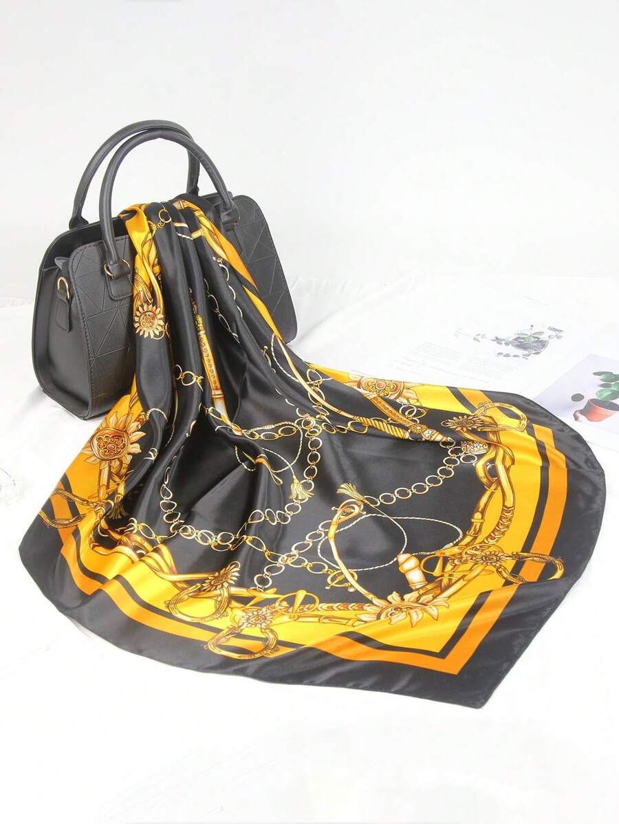 1pc Printed Multifunctional Scarf Square Bandana