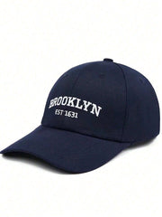Unisex Embroidered Baseball Cap - Navy Blue