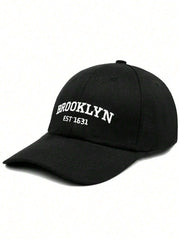 Unisex Embroidered Baseball Cap - Black
