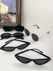 5pcs Retro Polygonal Square Eyeglasses