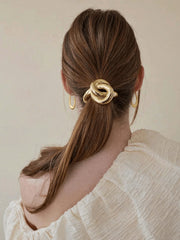 1pc Elegant Golden Metal Geometric Hair Tie - www.thetreasurebox.me
