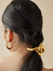 1pc Elegant Golden Metal Geometric Hair Tie - www.thetreasurebox.me