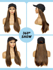 Synthetic Hair Extension Baseball Cap Wig