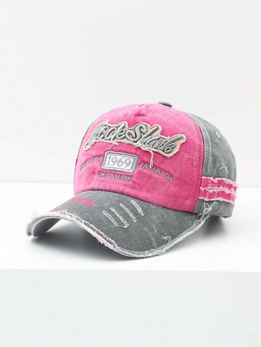 One Vintage Distressed Washed-Out Hole Casual Baseball Cap